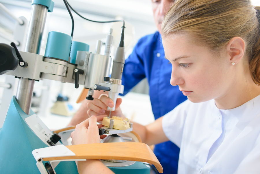 Apprenticeships Dental Woman Working On Denture (Resized)